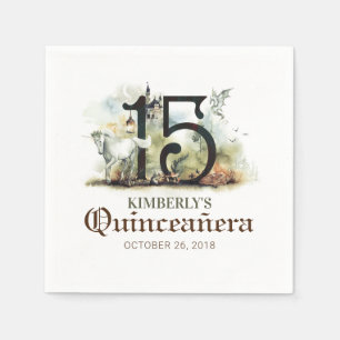 Prinzessin Quinceanera Birthday Serviette