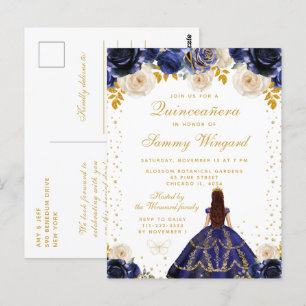 Prinzessin Quinceañera Postkarte