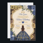 Prinzessin Quiñceanera, Spanische Marine Einladung<br><div class="desc">Spanische Marine Blumenwald Prinzessin Quiñceanera Einladung Mis Quince 15 Anos,  16. Geburtstag Schmetterling.</div>