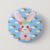Prinzessin Rainbow Pin Button (Vorderseite)