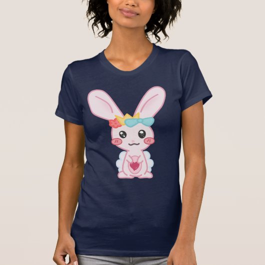 Prinzessin Rainbow V-Hals T-Shirt (Vorderseite)