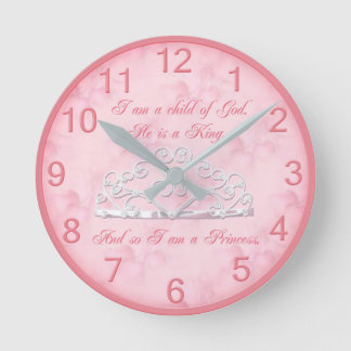 Prinzessin Religious Wall Clock Runde Wanduhr