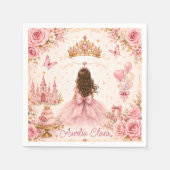 Prinzessin Rosa Geburtstag Serviette (Vorderseite)
