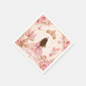 Prinzessin Rosa Geburtstag Serviette (Ecke)