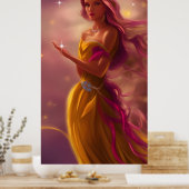 Prinzessin Rosa Gold Tiara Märchenfunkel Poster (Küche)