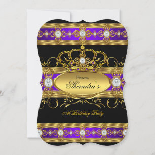 Prinzessin Royal Purple Gold Diamant Königinnenkro Einladung