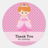 Prinzessin Runder Aufkleber (Vorderseite)