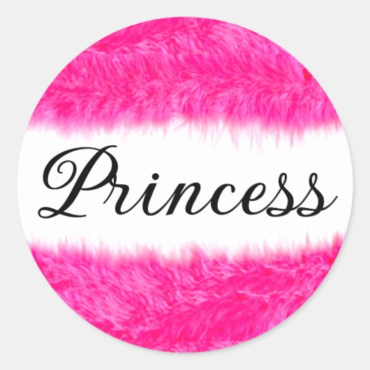Prinzessin Runder Aufkleber (Vorderseite)
