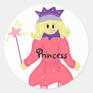 Prinzessin Runder Aufkleber