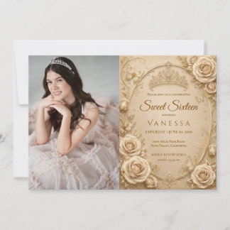Prinzessin Schmetterlinge Foto Sweet 16 Einladung