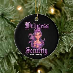 Prinzessin Sicherheit Gothic Lila Fee Grafik Keramik Ornament