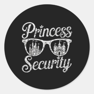 Prinzessin Sicherheit Witziger grafischer Hallowee Runder Aufkleber