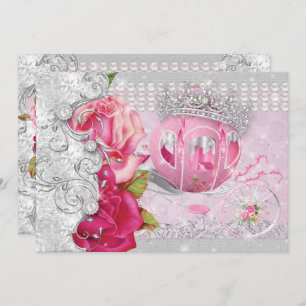 Prinzessin Sweet 16 Quince Anos Bling Beförderung Einladung