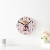 Prinzessin Teddybär Runde Wanduhr (Zuhause)