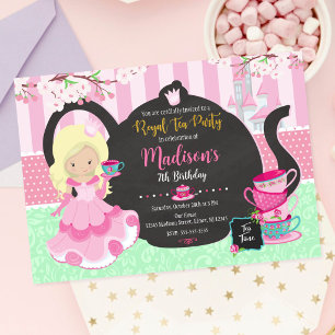 Prinzessin Teeparty-Garten-Geburtstags-Einladung Einladung