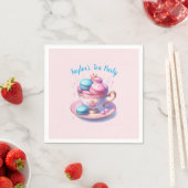 Prinzessin-Teeparty mit Macarons Serviette (Beispiel)
