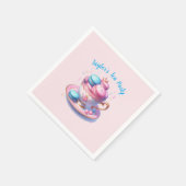 Prinzessin-Teeparty mit Macarons Serviette (Ecke)