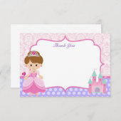 Prinzessin Thank You Cards Dankeskarte (Vorne/Hinten)