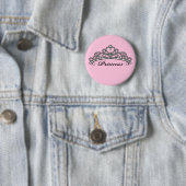 Prinzessin Tiara Button (rosa Hintergrund) (Beispiel)