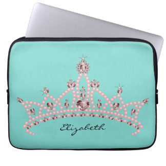 Prinzessin Tiara Crown Laptop Sleeve (Aqua)