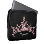 Prinzessin Tiara Crown Laptop Sleeve (Schwarzes) (Vorne Rechts)