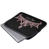 Prinzessin Tiara Crown Laptop Sleeve (Schwarzes) (Vorne Knopf)