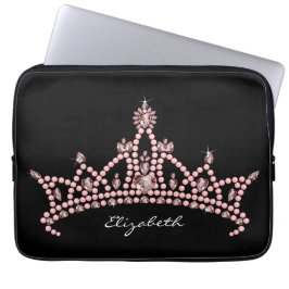 Prinzessin Tiara Crown Laptop Sleeve (Schwarzes)