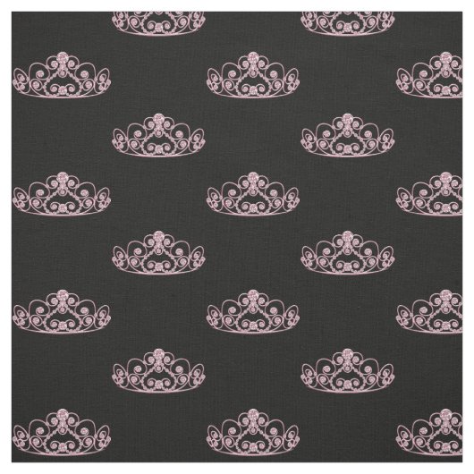 Prinzessin Tiara Crown - Rosa Stoff (Muster)