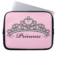 Prinzessin Tiara Laptop Sleeve (rosa Hintergrund)