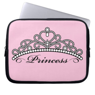 Prinzessin Tiara Laptop Sleeve (rosa Hintergrund)