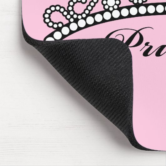 Prinzessin Tiara Mouseapad (rosa Hintergrund) Mousepad (Ecke)