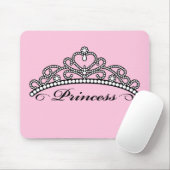 Prinzessin Tiara Mouseapad (rosa Hintergrund) Mousepad (Mit Mouse)