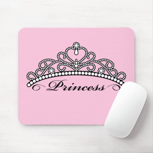Prinzessin Tiara Mouseapad (rosa Hintergrund) Mousepad (Mit Mouse)
