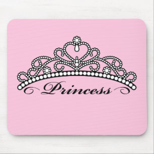 Prinzessin Tiara Mouseapad (rosa Hintergrund) Mousepad