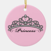 Prinzessin Tiara Ornament (rosa Hintergrund) (Vorne)