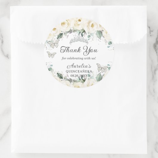 Prinzessin Tiara Runder Aufkleber (Tasche)