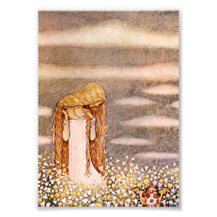 „Prinzessin Tuvstarr“ John Bauer Aquarell Fotodruck