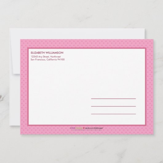 Prinzessin-u. Piraten-flache Dankes- Karte (Rückseite)