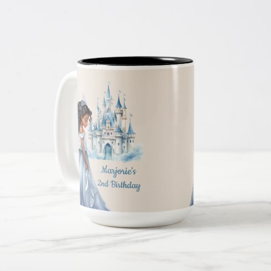 Prinzessin und Burg Zweifarbige Tasse (Vorderseite Links)