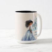 Prinzessin und Burg Zweifarbige Tasse (VorderseiteRechts)