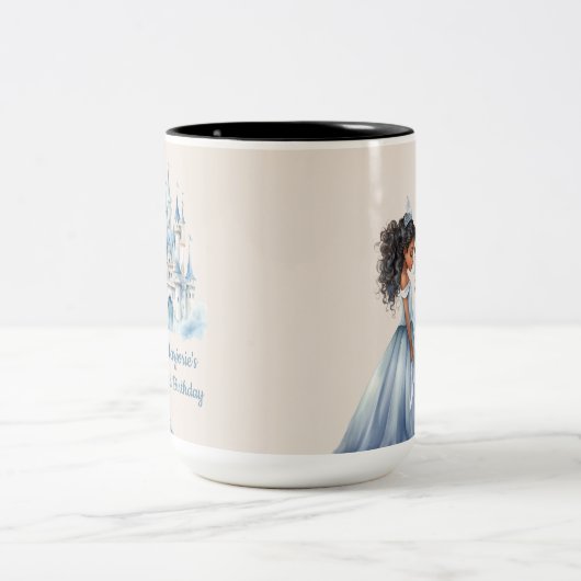 Prinzessin und Burg Zweifarbige Tasse (Mittel)