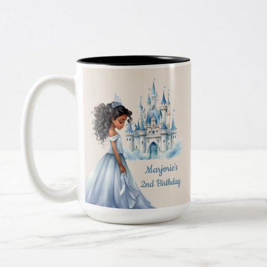 Prinzessin und Burg Zweifarbige Tasse (Links)