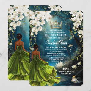 Prinzessin und der Frosch Sternennacht Quinceanera Einladung
