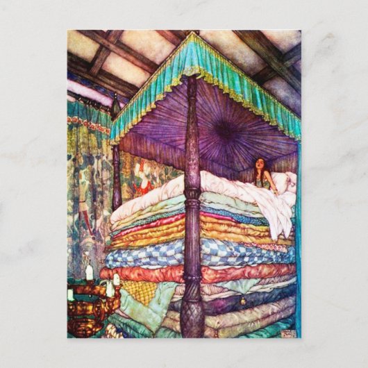 Prinzessin und die Pea Postkarte (Vorderseite)