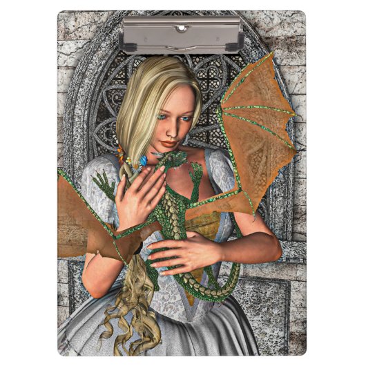 Prinzessin und Drache Klemmbrett (Vorderseite)
