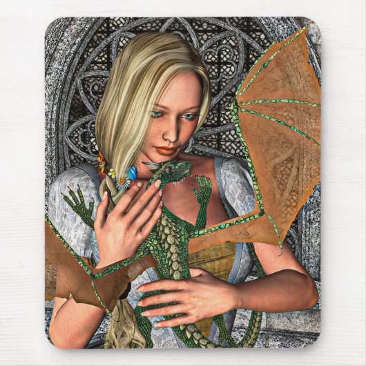 Prinzessin und Drache Mousepad (Vorne)