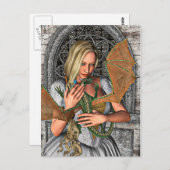 Prinzessin und Drache Postkarte (Vorne/Hinten)