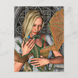 Prinzessin und Drache Postkarte