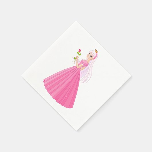 Prinzessin und ein Rose Papier Napkins Serviette (Ecke)