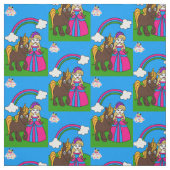Prinzessin und Einhorn Stoff (Muster)